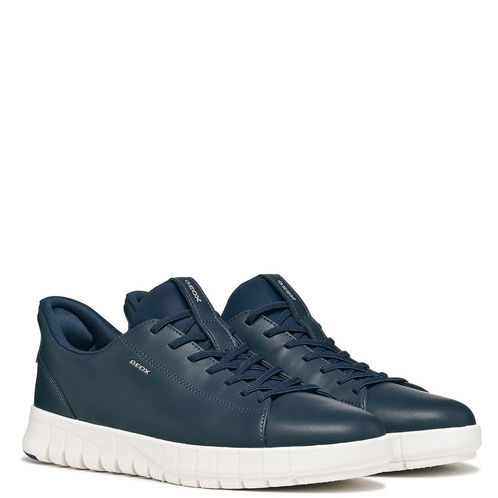 GEOX</br>Geox FLEXTRIDE PLUS U65MAA 0009B C4002 Ανδρικά Sneakers Μπλε Δέρμα