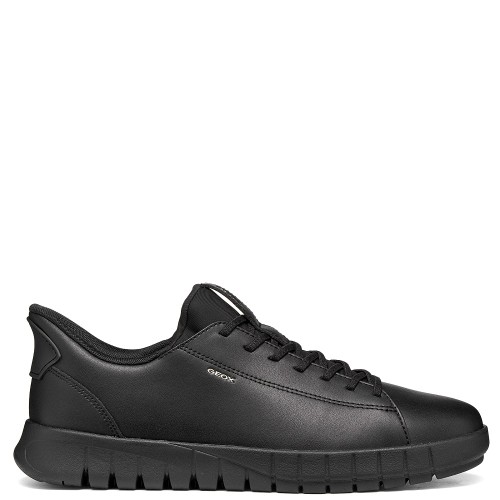 Geox FLEXTRIDE PLUS U65MAA 0009B C9999 Ανδρικά Sneakers Μαύρο Δέρμα