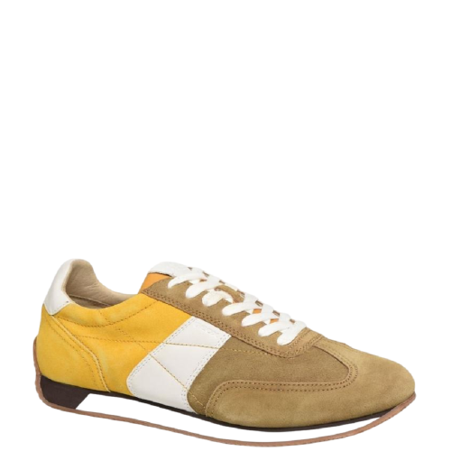Ανδρικά Sneakers Πούρο/Κίτρινο Suede VINTO A U722LA 00022 C5L2V Geox