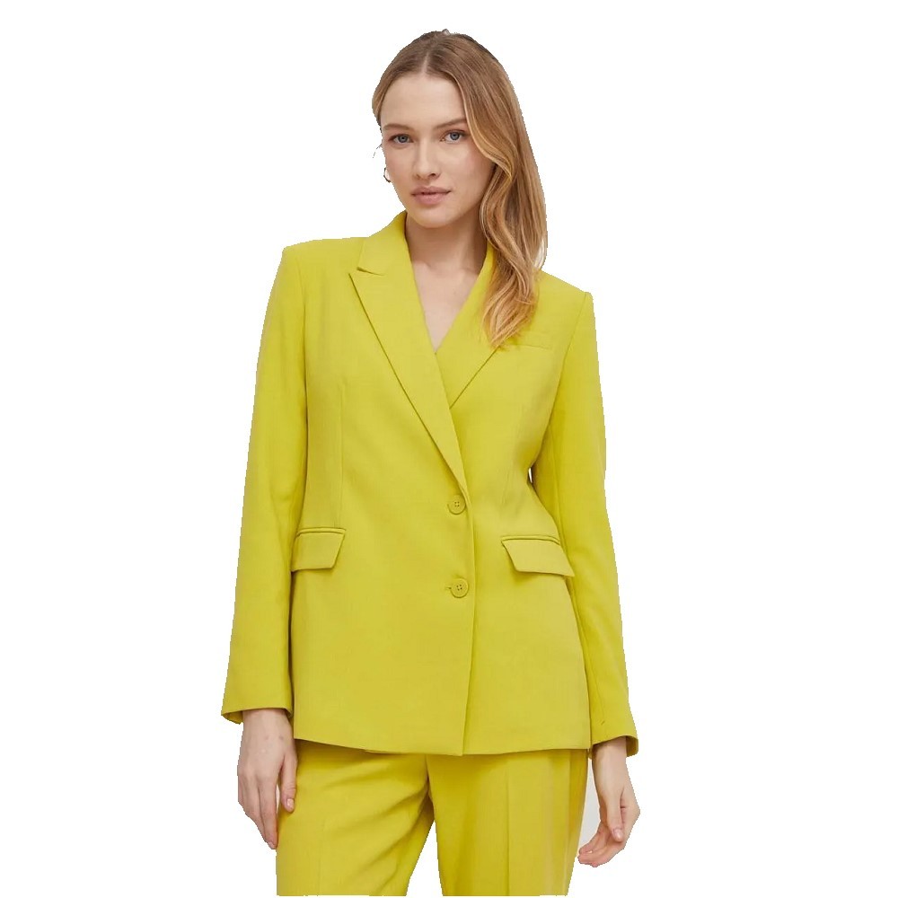 DKNY</br>Γυναικείο Σακάκι με Ασύμμετρο Κούμπωμα Λαχανί UK3JX187-CIE DKNY DKNY</br>Γυναικείο Σακάκι με Ασύμμετρο Κούμπωμα Λαχανί UK3JX187-CIE DKNY