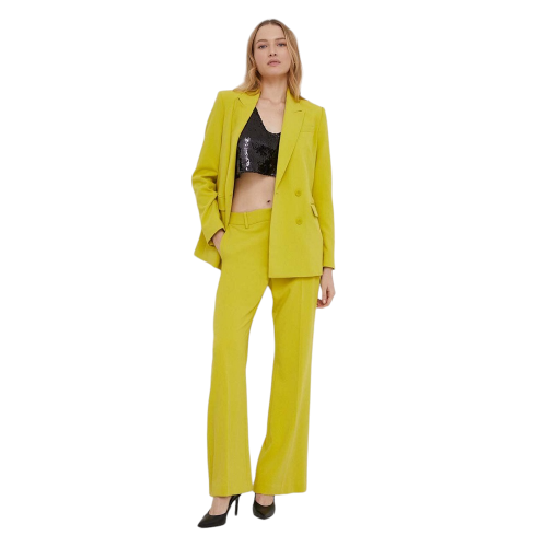 DKNY UK3JX187-CIE Γυναικείο Σακάκι με Ασύμμετρο Κούμπωμα Λαχανί