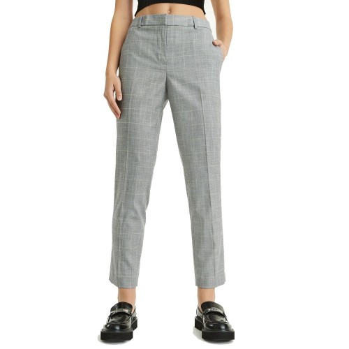 Γυναικείο Παντελόνι Ψηλόμεσο Γκρι/Ριγέ UK3PG401-FX7 DKNY