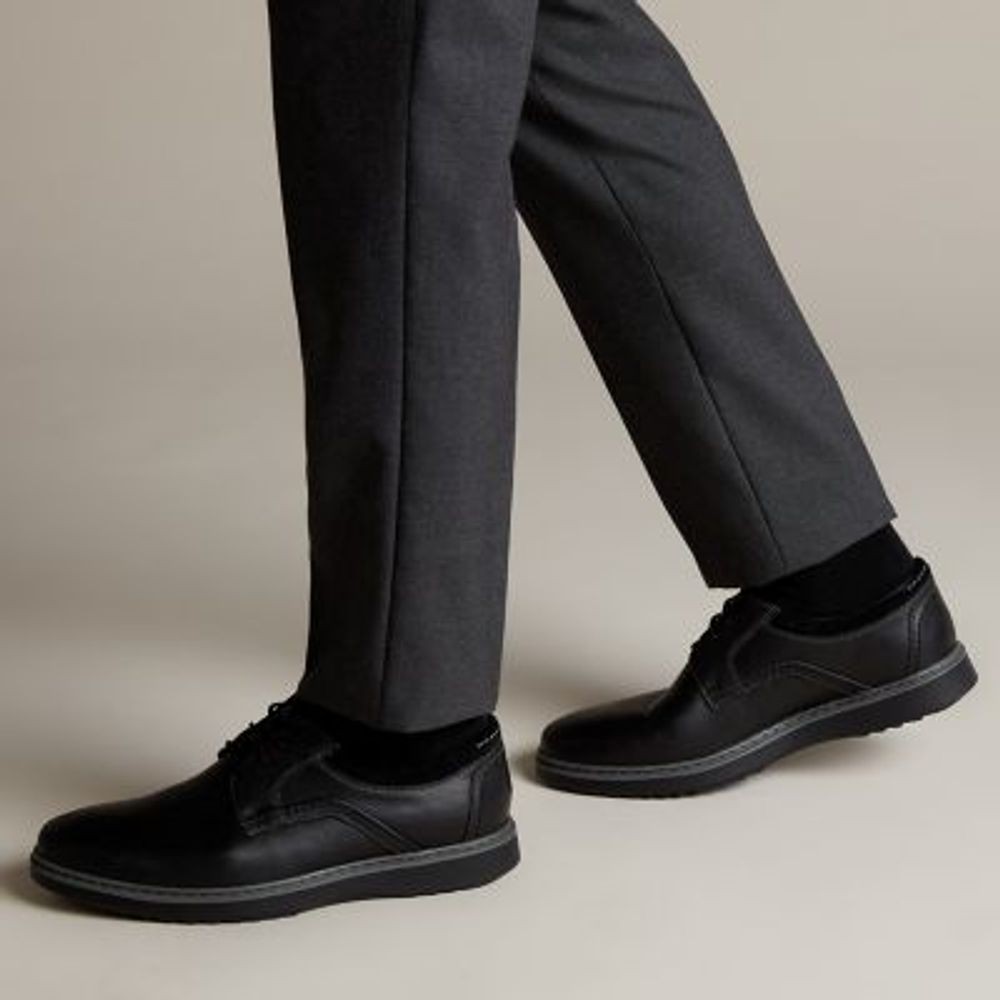 CLARKS</br>Ανδρικά Δετά Παπούτσια Μαύρο Δέρμα UN GEO LACE Clarks CLARKS</br>Ανδρικά Δετά Παπούτσια Μαύρο Δέρμα UN GEO LACE Clarks