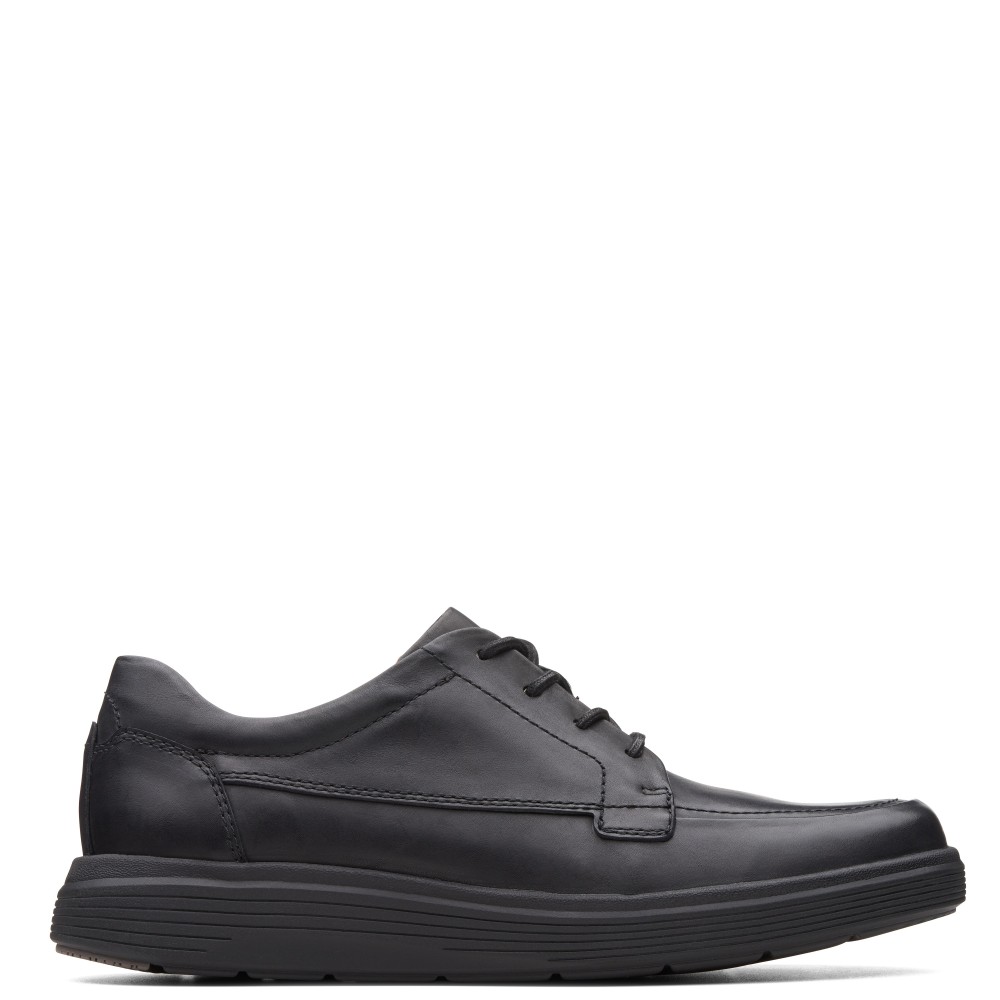 CLARKS</br>Ανδρικά Δετά Παπούτσια Μαύρο Δέρμα UN ABODE EASE (H) Clarks CLARKS</br>Ανδρικά Δετά Παπούτσια Μαύρο Δέρμα UN ABODE EASE (H) Clarks