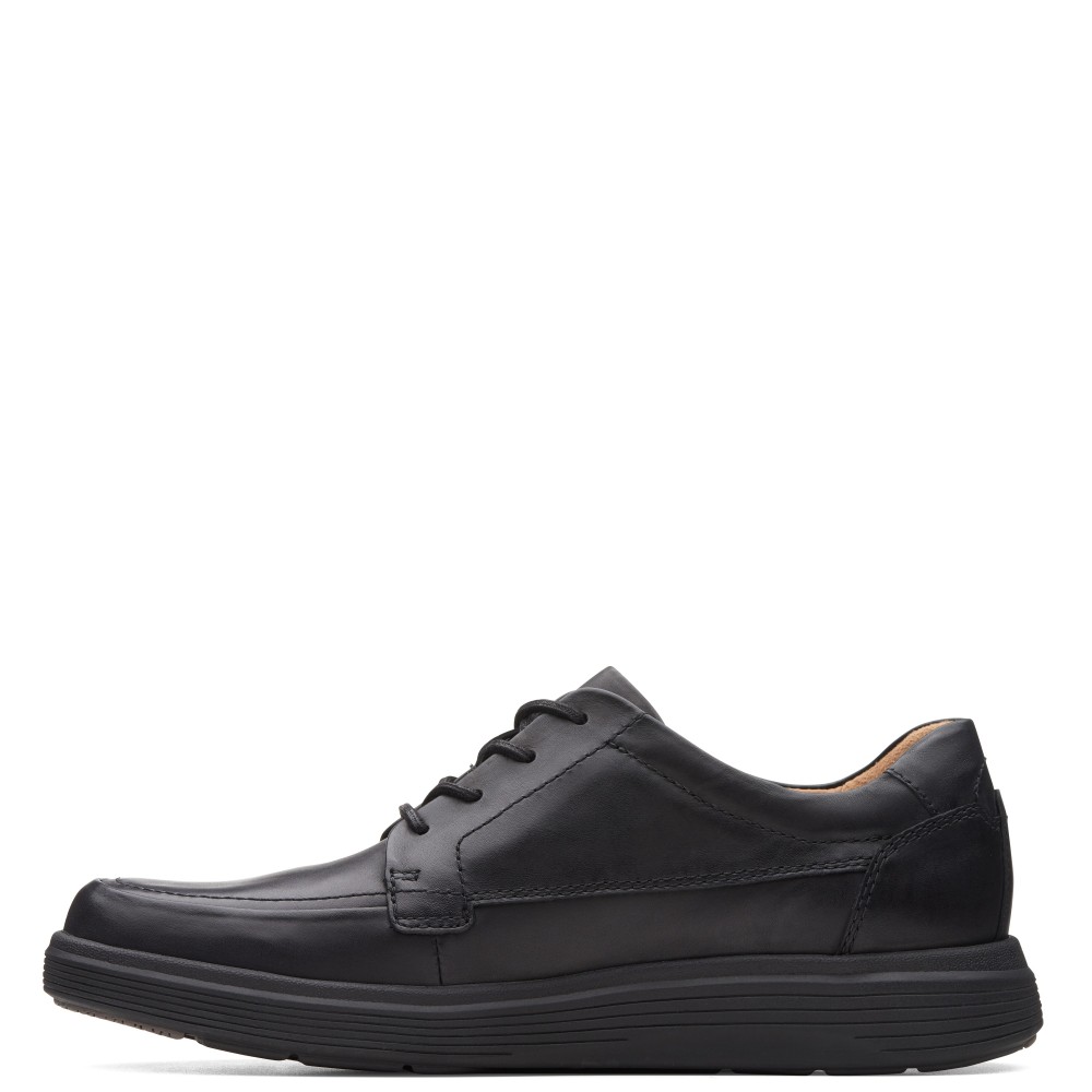 CLARKS</br>Ανδρικά Δετά Παπούτσια Μαύρο Δέρμα UN ABODE EASE (H) Clarks CLARKS</br>Ανδρικά Δετά Παπούτσια Μαύρο Δέρμα UN ABODE EASE (H) Clarks