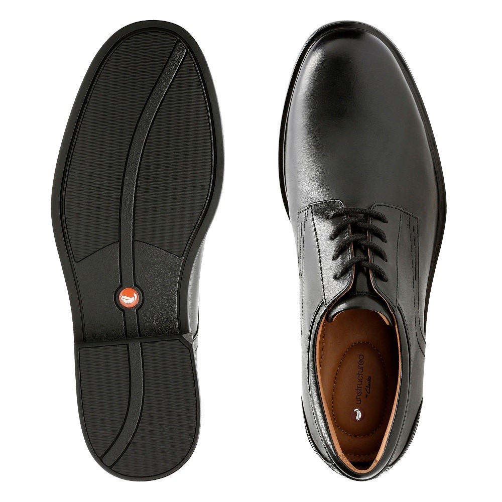 CLARKS</br>Ανδρικά Δετά Παπούτσια Μαύρο Δέρμα UN ALDRIC LACE (H) Clarks CLARKS</br>Ανδρικά Δετά Παπούτσια Μαύρο Δέρμα UN ALDRIC LACE (H) Clarks