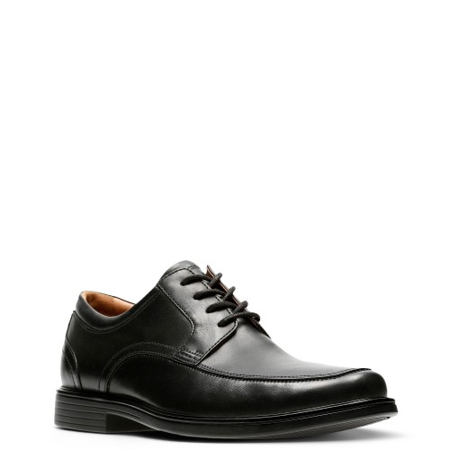 Ανδρικά Δετά Παπούτσια Μαύρο Δέρμα UN ALDRIC PARK (G) Clarks
