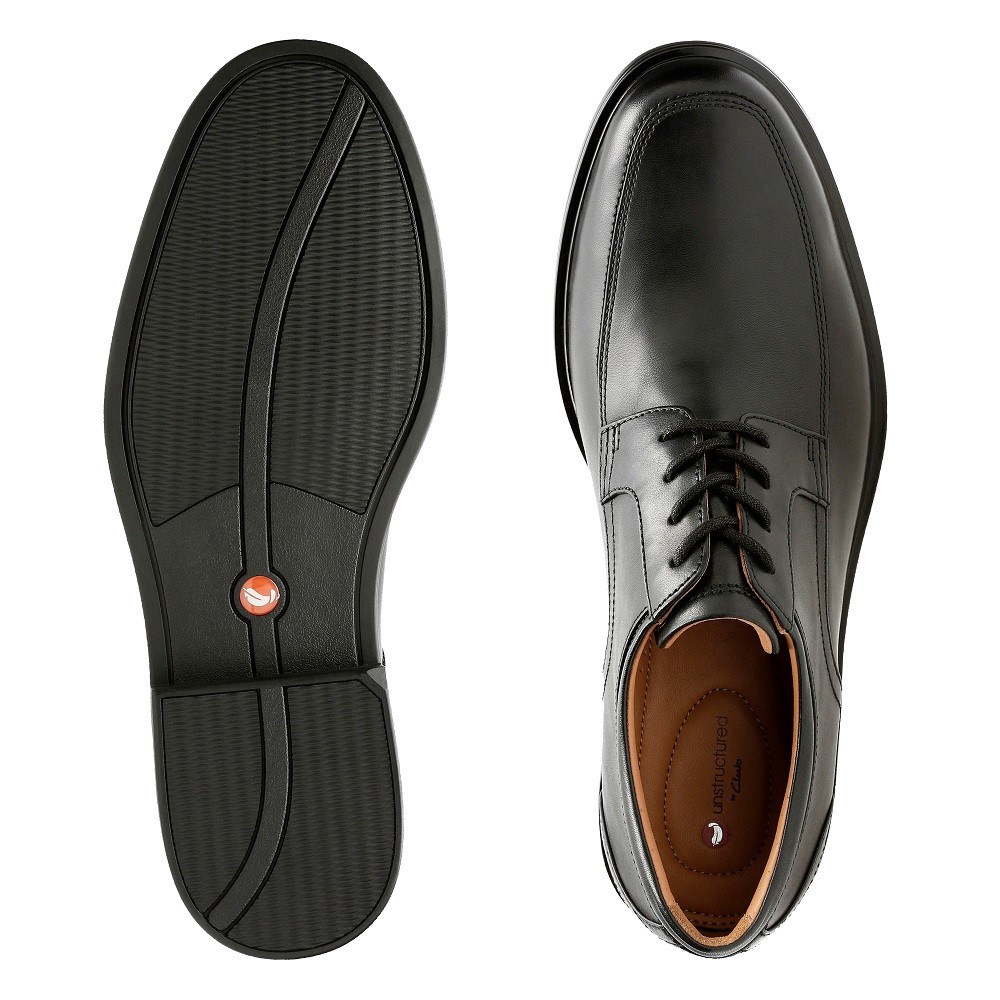 CLARKS</br>Ανδρικά Δετά Παπούτσια Μαύρο Δέρμα UN ALDRIC PARK (G) Clarks CLARKS</br>Ανδρικά Δετά Παπούτσια Μαύρο Δέρμα UN ALDRIC PARK (G) Clarks