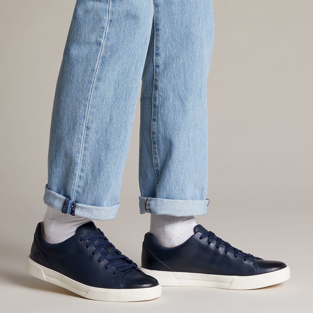 CLARKS</br>Ανδρικά Sneakers Μπλε Δέρμα UN COSTA LACE Clarks CLARKS</br>Ανδρικά Sneakers Μπλε Δέρμα UN COSTA LACE Clarks
