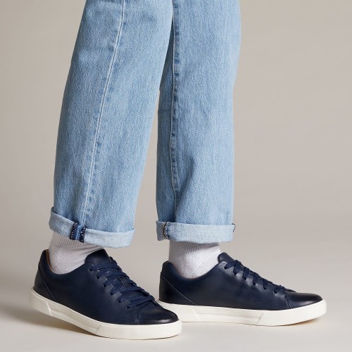 Ανδρικά Sneakers Μπλε Δέρμα UN COSTA LACE Clarks Ανδρικά Sneakers Μπλε Δέρμα UN COSTA LACE Clarks