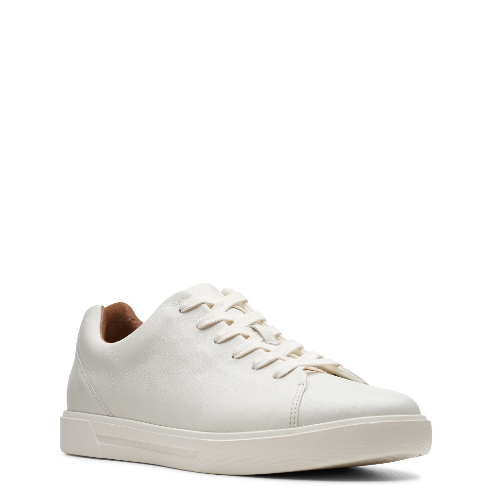 CLARKS</br>Ανδρικά Sneakers Λευκό Δέρμα UN COSTA LACE Clarks CLARKS</br>Ανδρικά Sneakers Λευκό Δέρμα UN COSTA LACE Clarks
