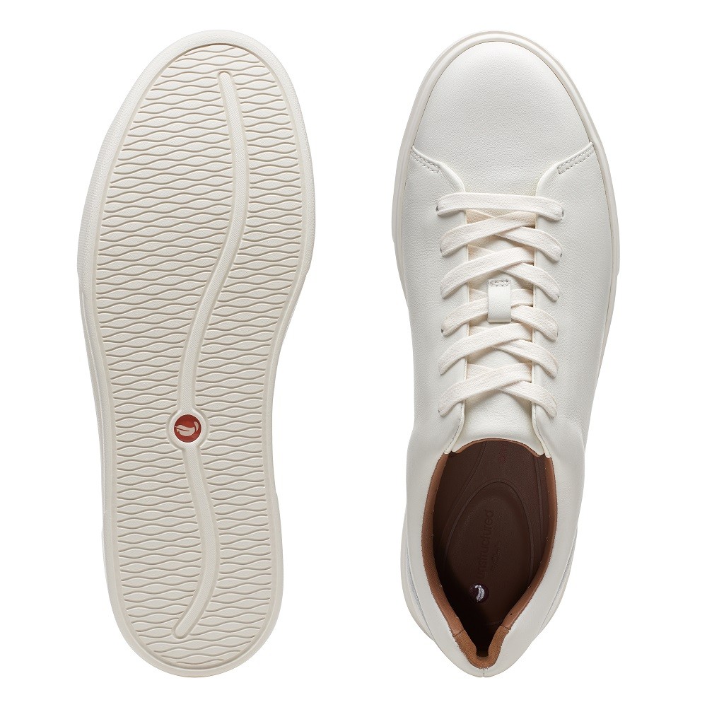 CLARKS</br>Ανδρικά Sneakers Λευκό Δέρμα UN COSTA LACE Clarks CLARKS</br>Ανδρικά Sneakers Λευκό Δέρμα UN COSTA LACE Clarks