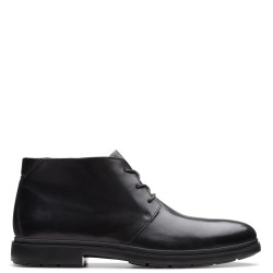 Ανδρικά Μποτάκια Μαύρο Δέρμα UN TAILOR MID Clarks