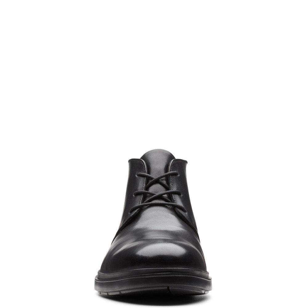 CLARKS</br>Ανδρικά Μποτάκια Μαύρο Δέρμα UN TAILOR MID Clarks