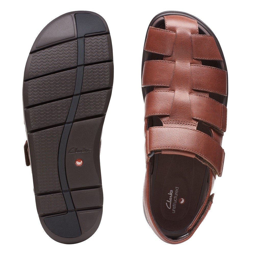 CLARKS</br>Ανδρικά Πέδιλα Ταμπά Δέρμα UN WILMORE RAY Clarks