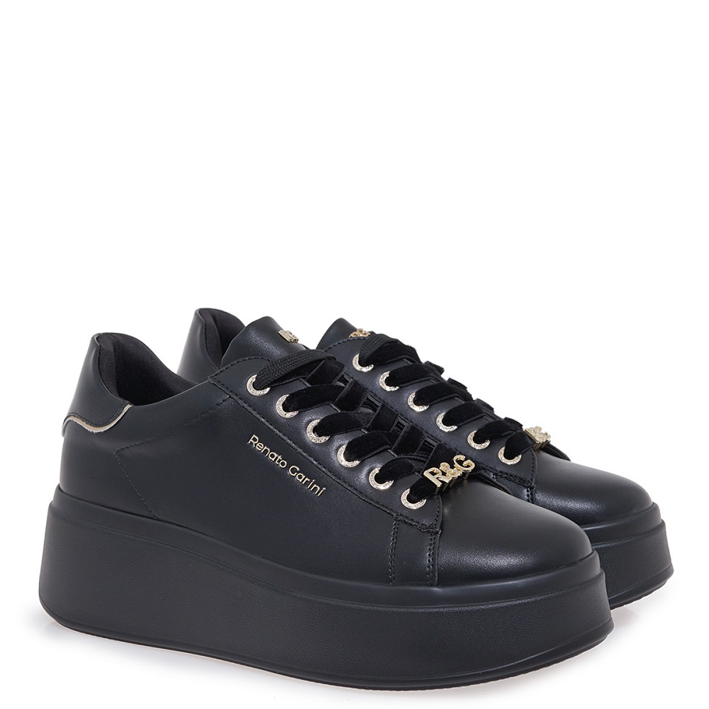 RENATO GARINI</br>Renato Garini 88-51EX58 Γυναικεία Sneakers Μαύρο Μαύρο Βερνί Σπαστό RENATO GARINI</br>Renato Garini 88-51EX58 Γυναικεία Sneakers Μαύρο Μαύρο Βερνί Σπαστό