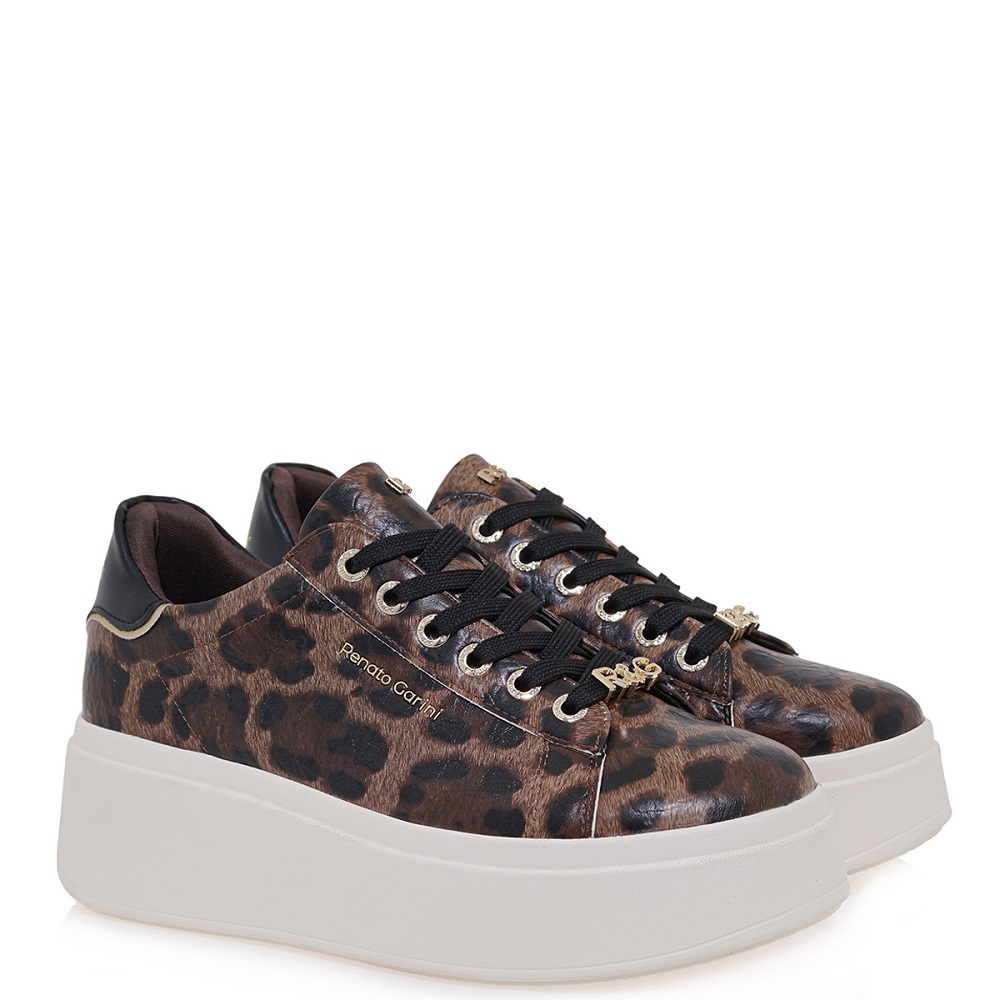 RENATO GARINI</br>Renato Garini 88-51EX58 Γυναικεία Sneakers Λεοπάρ Σπαστό Μαύρο RENATO GARINI</br>Renato Garini 88-51EX58 Γυναικεία Sneakers Λεοπάρ Σπαστό Μαύρο