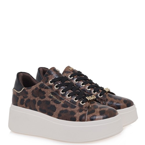 Renato Garini 88-51EX58 Γυναικεία Sneakers Λεοπάρ Σπαστό Μαύρο Renato Garini 88-51EX58 Γυναικεία Sneakers Λεοπάρ Σπαστό Μαύρο