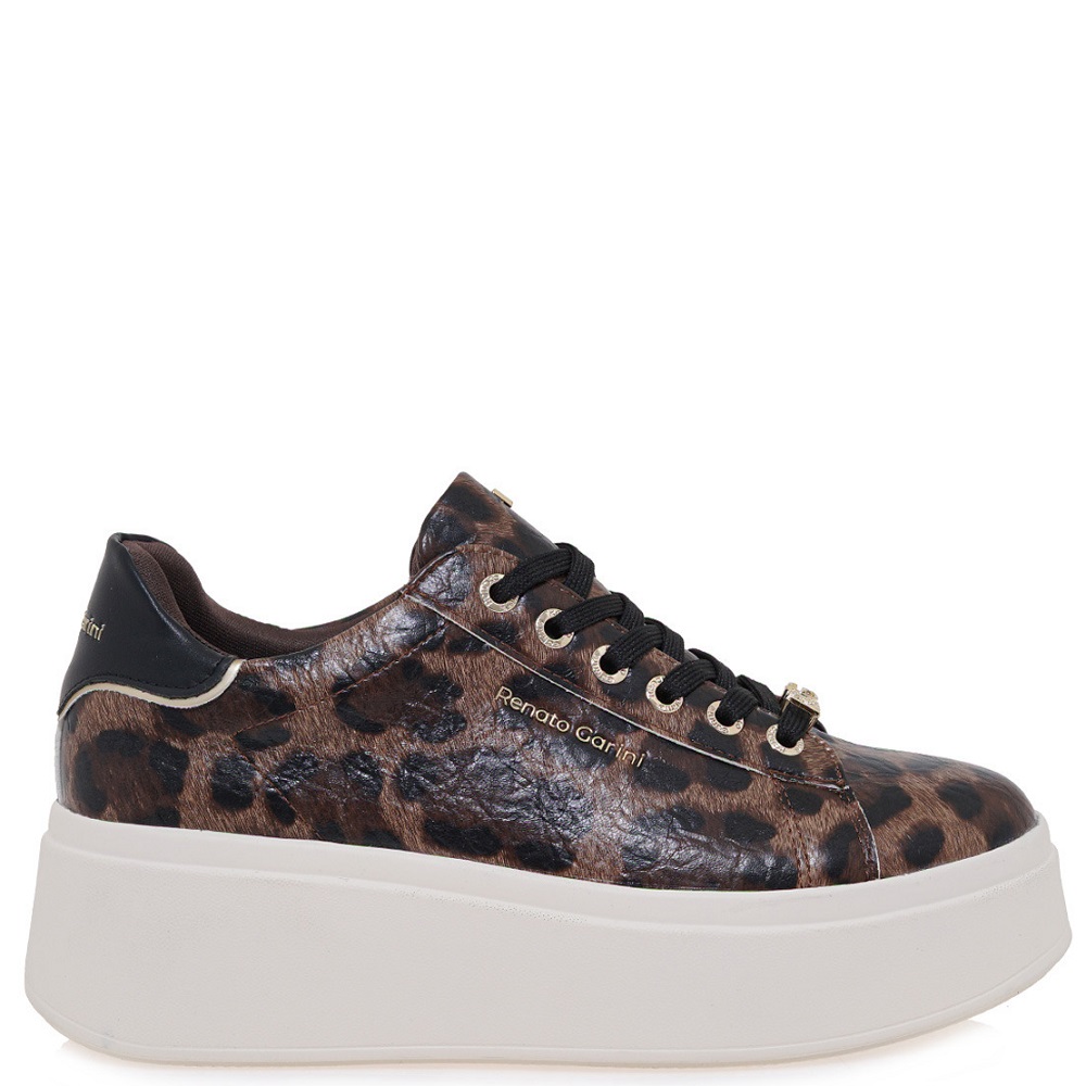 RENATO GARINI</br>Renato Garini 88-51EX58 Γυναικεία Sneakers Λεοπάρ Σπαστό Μαύρο RENATO GARINI</br>Renato Garini 88-51EX58 Γυναικεία Sneakers Λεοπάρ Σπαστό Μαύρο