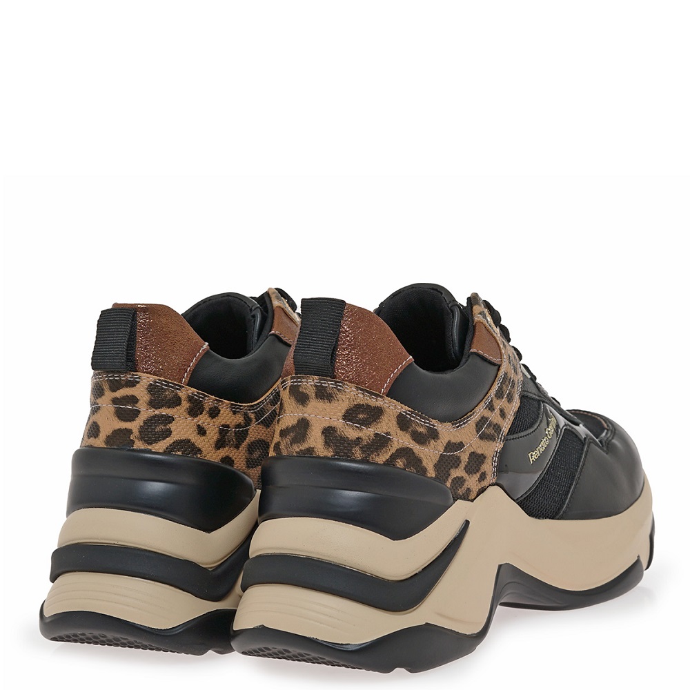 RENATO GARINI</br>Renato Garini 106-41EX32 Γυναικεία Sneakers Μαύρο Λεοπάρ Μπρονζέ RENATO GARINI</br>Renato Garini 106-41EX32 Γυναικεία Sneakers Μαύρο Λεοπάρ Μπρονζέ