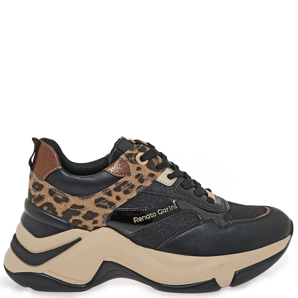 RENATO GARINI</br>Renato Garini 106-41EX32 Γυναικεία Sneakers Μαύρο Λεοπάρ Μπρονζέ RENATO GARINI</br>Renato Garini 106-41EX32 Γυναικεία Sneakers Μαύρο Λεοπάρ Μπρονζέ