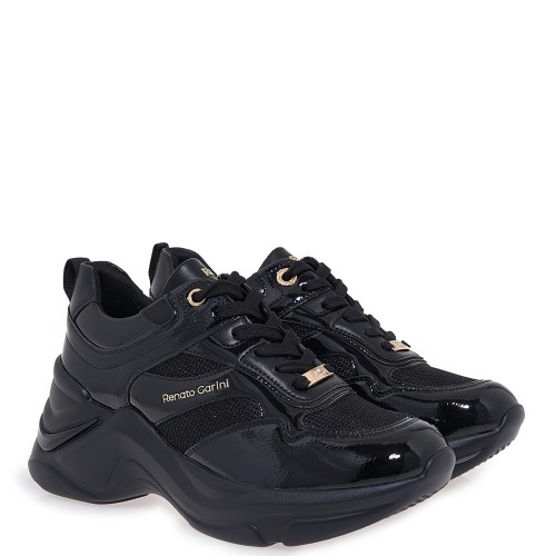 Renato Garini 106-41EX32 Γυναικεία Sneakers Μαύρο Βερνί Σπαστό Μαύρο Renato Garini 106-41EX32 Γυναικεία Sneakers Μαύρο Βερνί Σπαστό Μαύρο