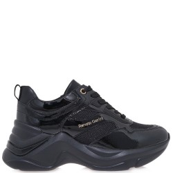 RENATO GARINI</br>Renato Garini 106-41EX32 Γυναικεία Sneakers Μαύρο Βερνί Σπαστό Μαύρο