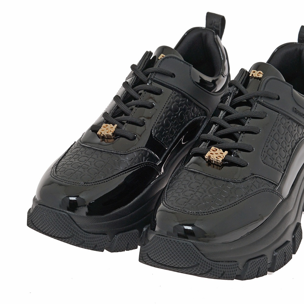 RENATO GARINI</br>Renato Garini 2147-42EX93 Γυναικεία Sneakers Μαύρο Βερνί Μαύρο Στάμπα RENATO GARINI</br>Renato Garini 2147-42EX93 Γυναικεία Sneakers Μαύρο Βερνί Μαύρο Στάμπα