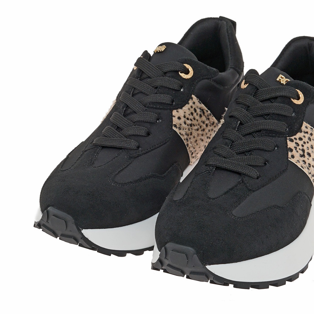 RENATO GARINI</br>Renato Garini 418-52RG07 Γυναικεία Sneakers Μαύρο Καστόρι Λεοπάρ Πόνυ RENATO GARINI</br>Renato Garini 418-52RG07 Γυναικεία Sneakers Μαύρο Καστόρι Λεοπάρ Πόνυ