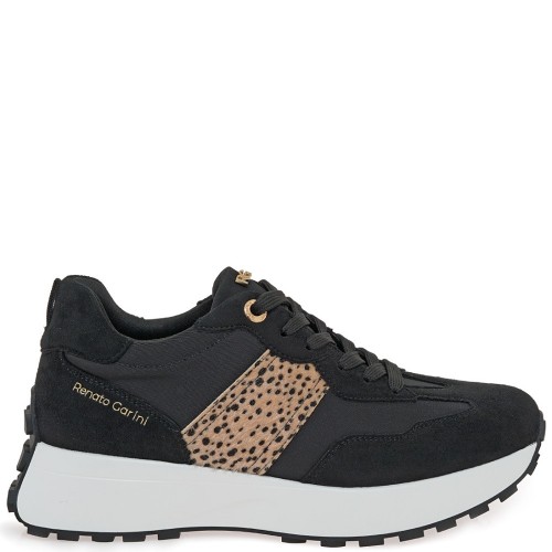 Renato Garini 418-52RG07 Γυναικεία Sneakers Μαύρο Καστόρι Λεοπάρ Πόνυ Renato Garini 418-52RG07 Γυναικεία Sneakers Μαύρο Καστόρι Λεοπάρ Πόνυ