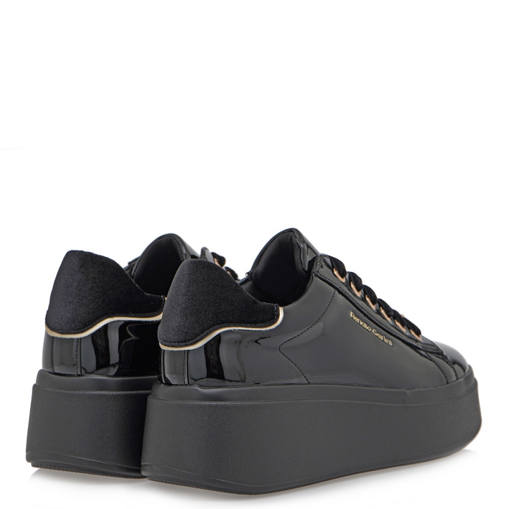 RENATO GARINI</br>Renato Garini 88-42EX125 Γυναικεία Sneakers Μαύρο Βερνί Μαύρο Βελούδο RENATO GARINI</br>Renato Garini 88-42EX125 Γυναικεία Sneakers Μαύρο Βερνί Μαύρο Βελούδο