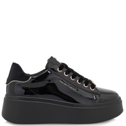 RENATO GARINI</br>Renato Garini 88-42EX125 Γυναικεία Sneakers Μαύρο Βερνί Μαύρο Βελούδο