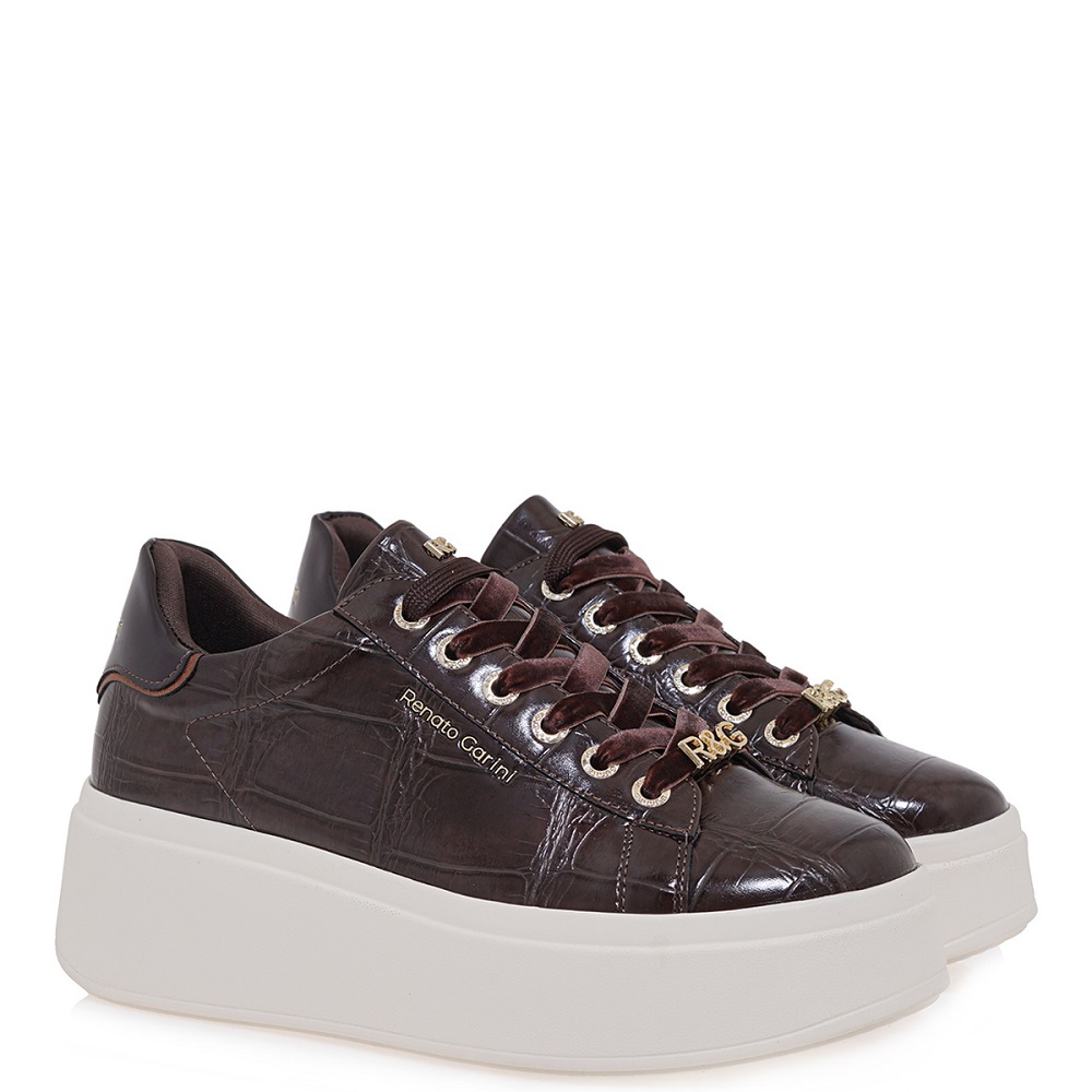 RENATO GARINI</br>Renato Garini 88-42EX125 Γυναικεία Sneakers Καφέ Κροκό Καφέ Μπρονζέ RENATO GARINI</br>Renato Garini 88-42EX125 Γυναικεία Sneakers Καφέ Κροκό Καφέ Μπρονζέ