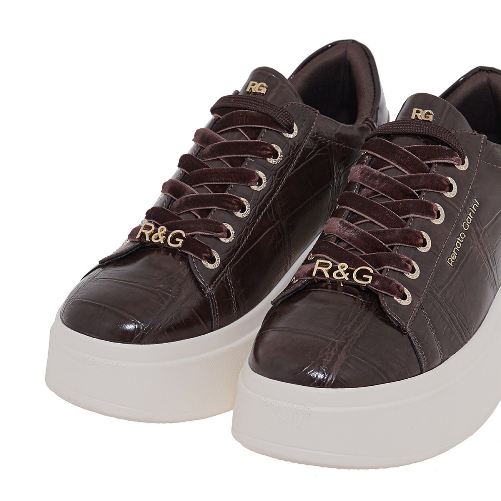 RENATO GARINI</br>Renato Garini 88-42EX125 Γυναικεία Sneakers Καφέ Κροκό Καφέ Μπρονζέ RENATO GARINI</br>Renato Garini 88-42EX125 Γυναικεία Sneakers Καφέ Κροκό Καφέ Μπρονζέ