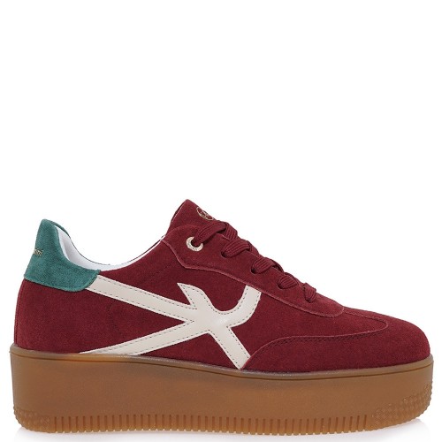 Renato Garini 49-52RG34 Γυναικεία Sneakers Μπορντό Πράσινο Καστόρι Off White