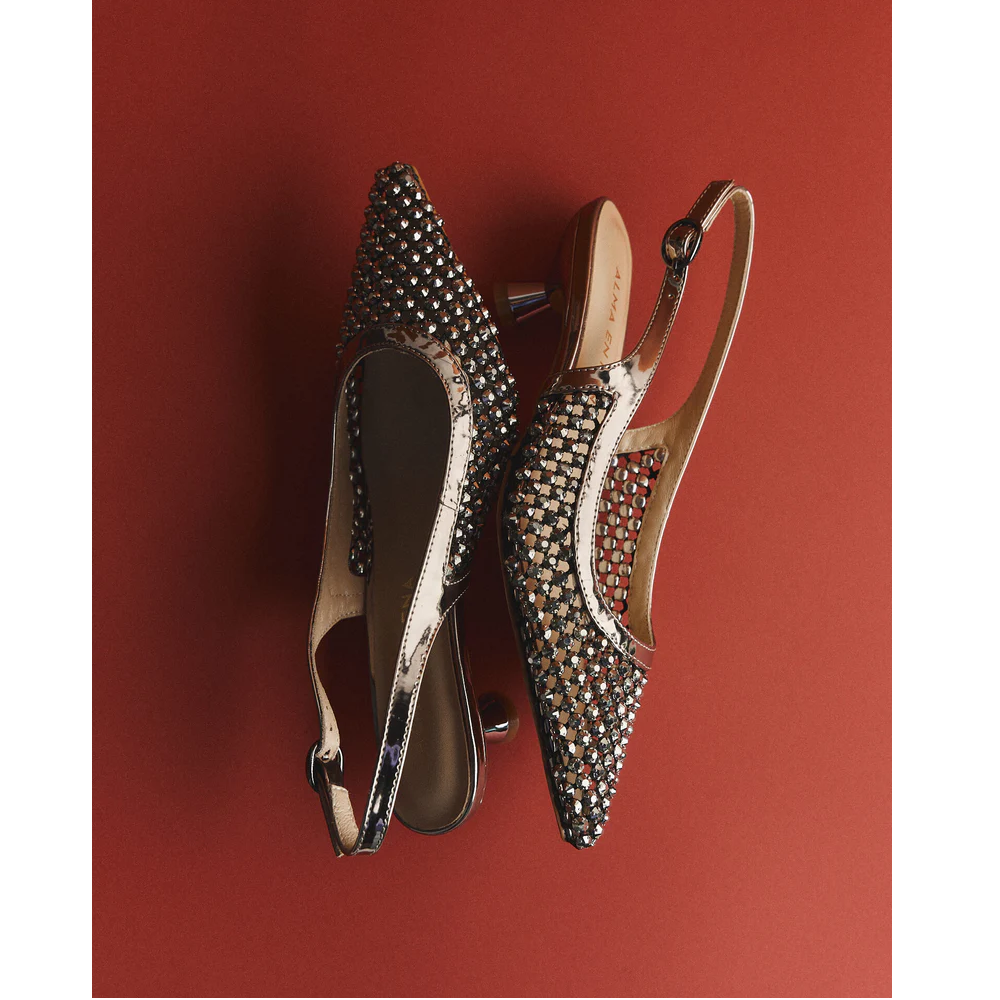 ALMA EN PENA</br>Alma En Pena V265203 Γυναικεία Slingback Ασημί 