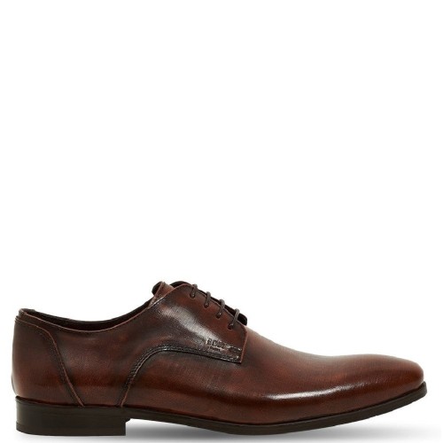 Ανδρικά Δετά Παπούτσια Κονιάκ Δέρμα V4972 GLAMOUR Boss Ανδρικά Δετά Παπούτσια Κονιάκ Δέρμα V4972 GLAMOUR Boss