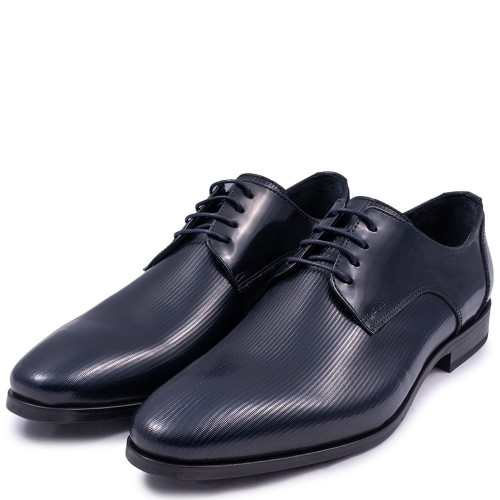 Ανδρικά Δετά Παπούτσια Μπλε Δέρμα V4972 RAMON Boss Ανδρικά Δετά Παπούτσια Μπλε Δέρμα V4972 RAMON Boss