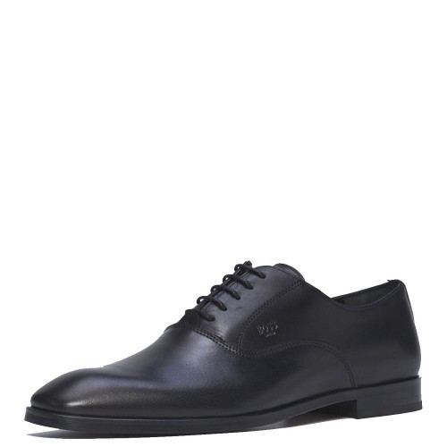 Ανδρικά Δετά Παπούτσια Μαύρο Δέρμα V7167 DIAMOND Boss Ανδρικά Δετά Παπούτσια Μαύρο Δέρμα V7167 DIAMOND Boss