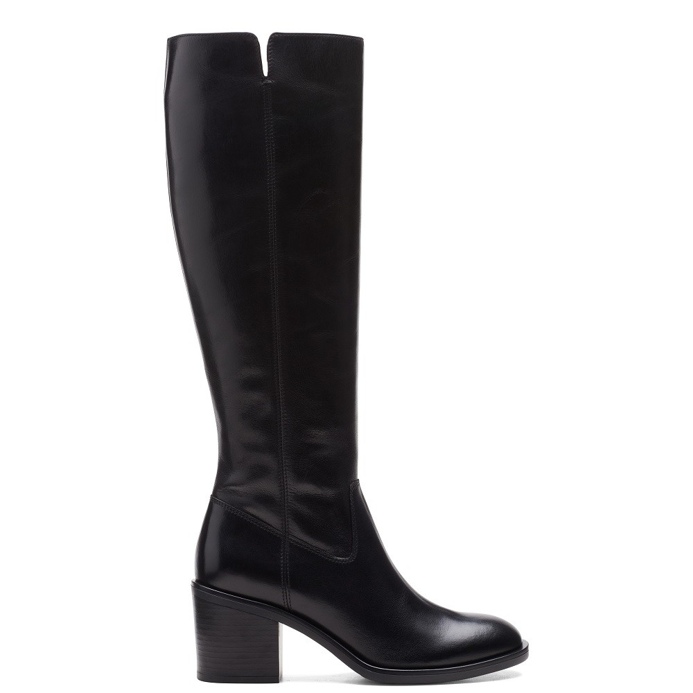 CLARKS</br>Γυναικείες Μπότες Μαύρο Δέρμα VALVESTINO HI Clarks CLARKS</br>Γυναικείες Μπότες Μαύρο Δέρμα VALVESTINO HI Clarks