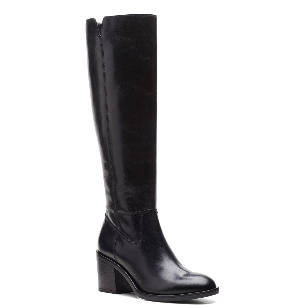 CLARKS</br>Γυναικείες Μπότες Μαύρο Δέρμα VALVESTINO HI Clarks CLARKS</br>Γυναικείες Μπότες Μαύρο Δέρμα VALVESTINO HI Clarks