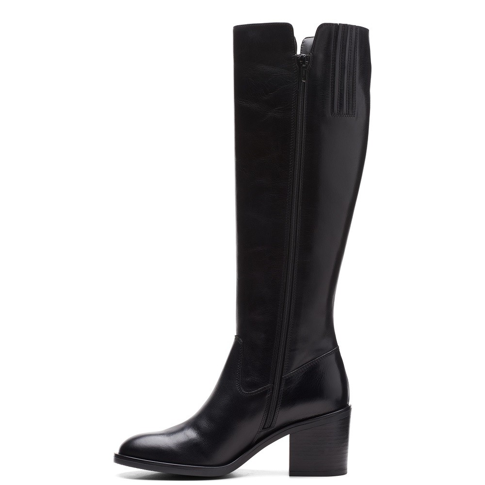 CLARKS</br>Γυναικείες Μπότες Μαύρο Δέρμα VALVESTINO HI Clarks CLARKS</br>Γυναικείες Μπότες Μαύρο Δέρμα VALVESTINO HI Clarks