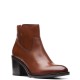 CLARKS</br>Γυναικεία Μποτάκια Ταμπά Δέρμα VALVESTINO LO Clarks CLARKS</br>Γυναικεία Μποτάκια Ταμπά Δέρμα VALVESTINO LO Clarks