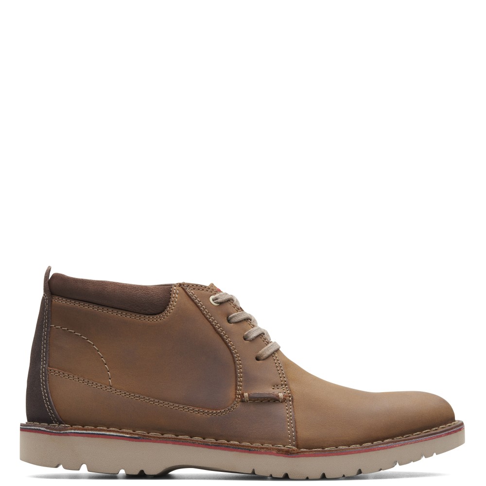 CLARKS</br>Ανδρικά Μποτάκια Ταμπά Δέρμα VARGO MID Clarks CLARKS</br>Ανδρικά Μποτάκια Ταμπά Δέρμα VARGO MID Clarks