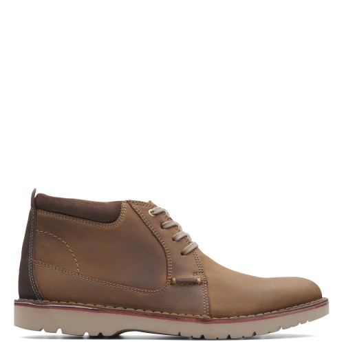 Ανδρικά Μποτάκια Ταμπά Δέρμα VARGO MID Clarks Ανδρικά Μποτάκια Ταμπά Δέρμα VARGO MID Clarks