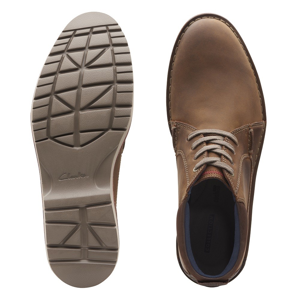 CLARKS</br>Ανδρικά Μποτάκια Ταμπά Δέρμα VARGO MID Clarks CLARKS</br>Ανδρικά Μποτάκια Ταμπά Δέρμα VARGO MID Clarks
