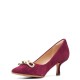 CLARKS</br>Γυναικείες Γόβες Μπορντό Suede VIOLET55 TRIM Clarks