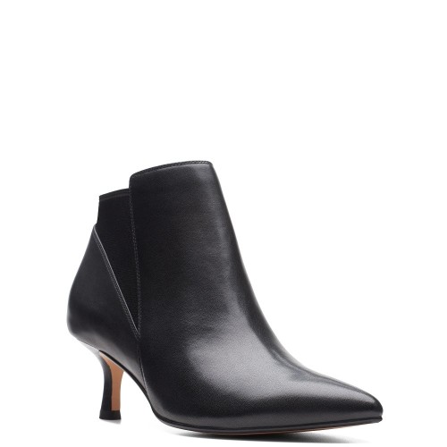 Γυναικεία Μποτάκια Μαύρο Δέρμα VIOLET55 UP Clarks Γυναικεία Μποτάκια Μαύρο Δέρμα VIOLET55 UP Clarks