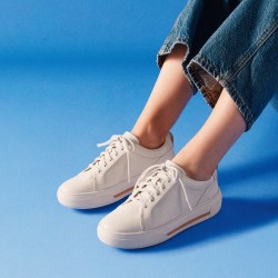 CLARKS</br>Γυναικεία Sneakers Εκρού HOLLYHOCK WALK Clarks