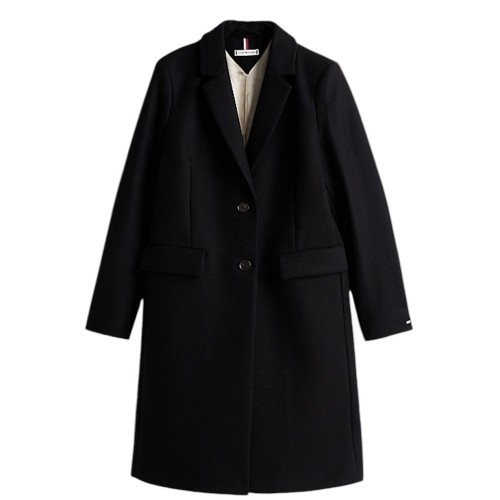 Γυναικείο Παλτό Μαύρο WW0WW42738-BDS Tommy Hilfiger